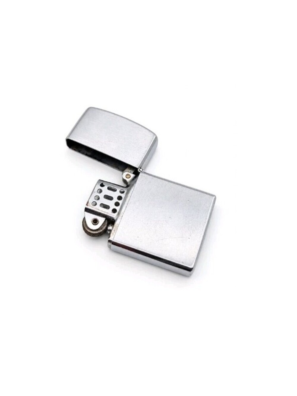Vintage CREST-CRAFT Japan Flip Top Pocket Lighter Silver Tone Untested